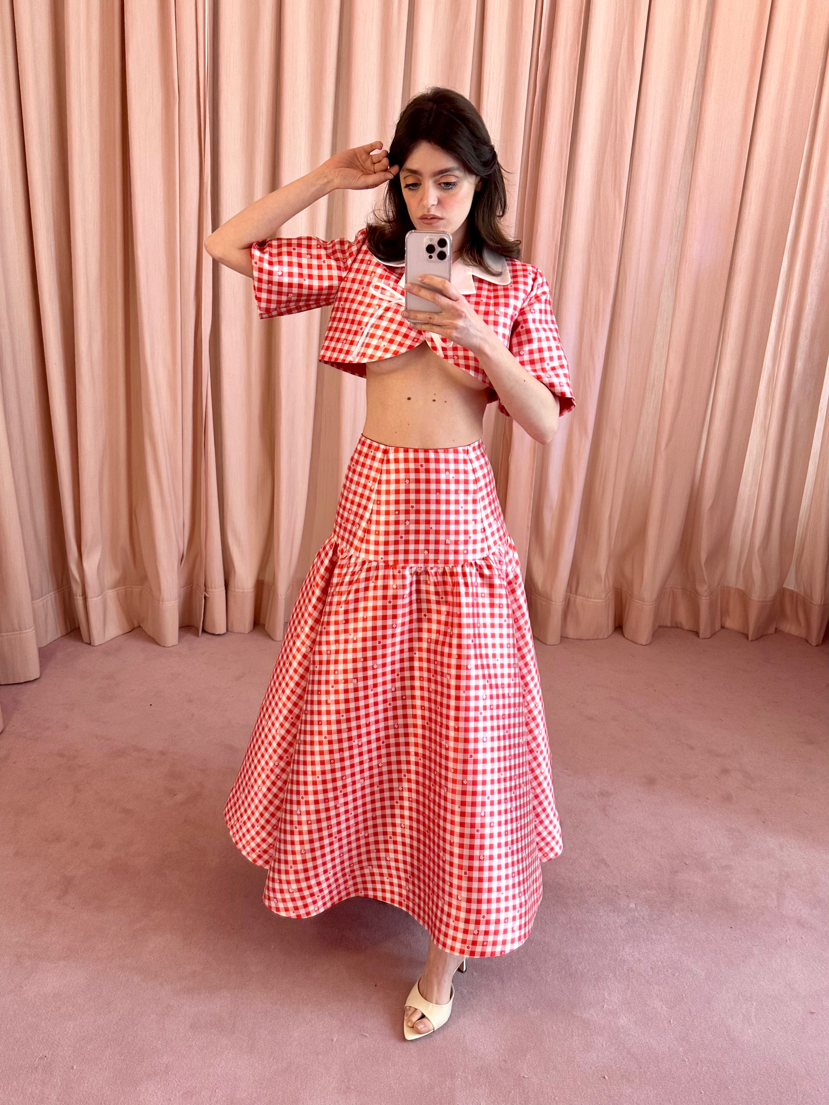 Falda Vistillas Roja